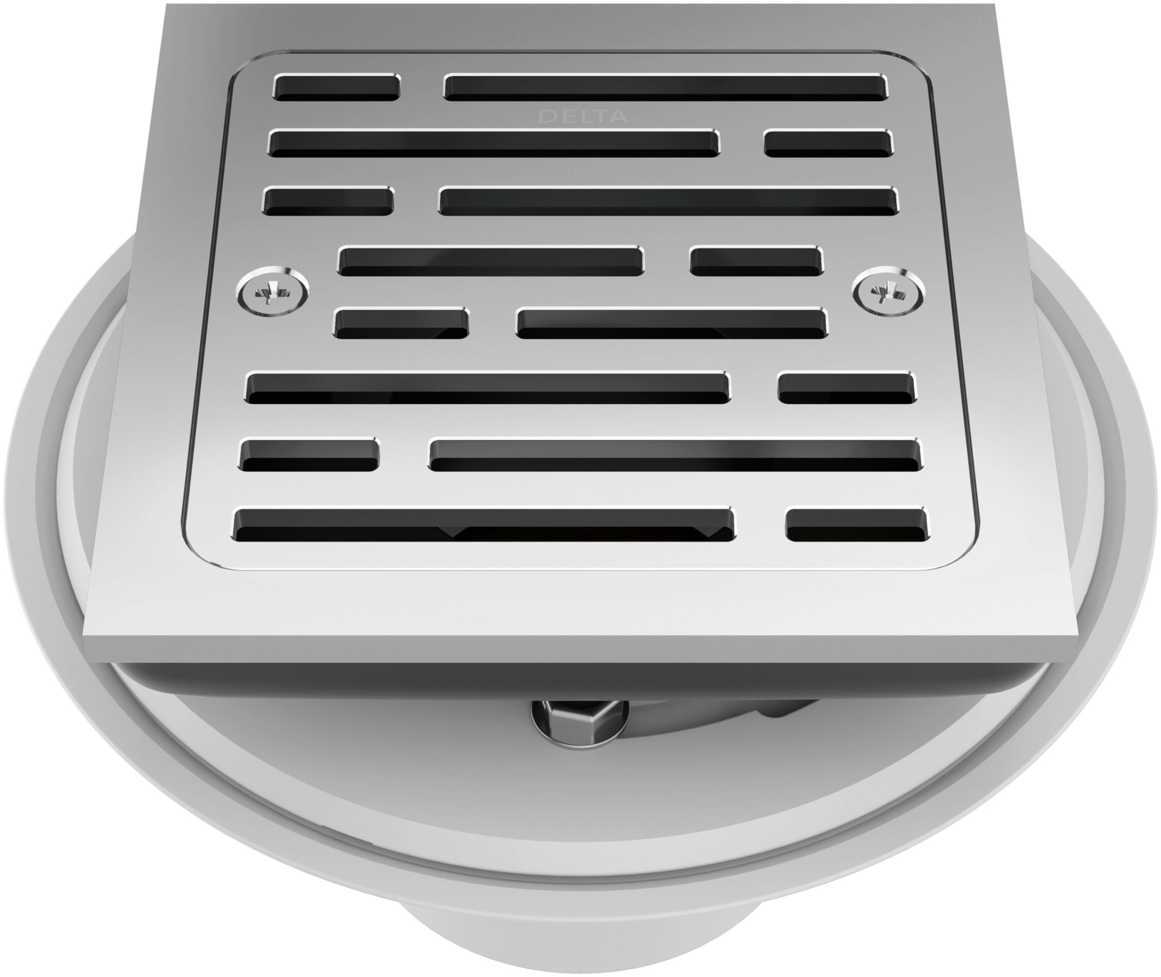 Delta 4-Inch Chrome Tile-In Square Shower Drain