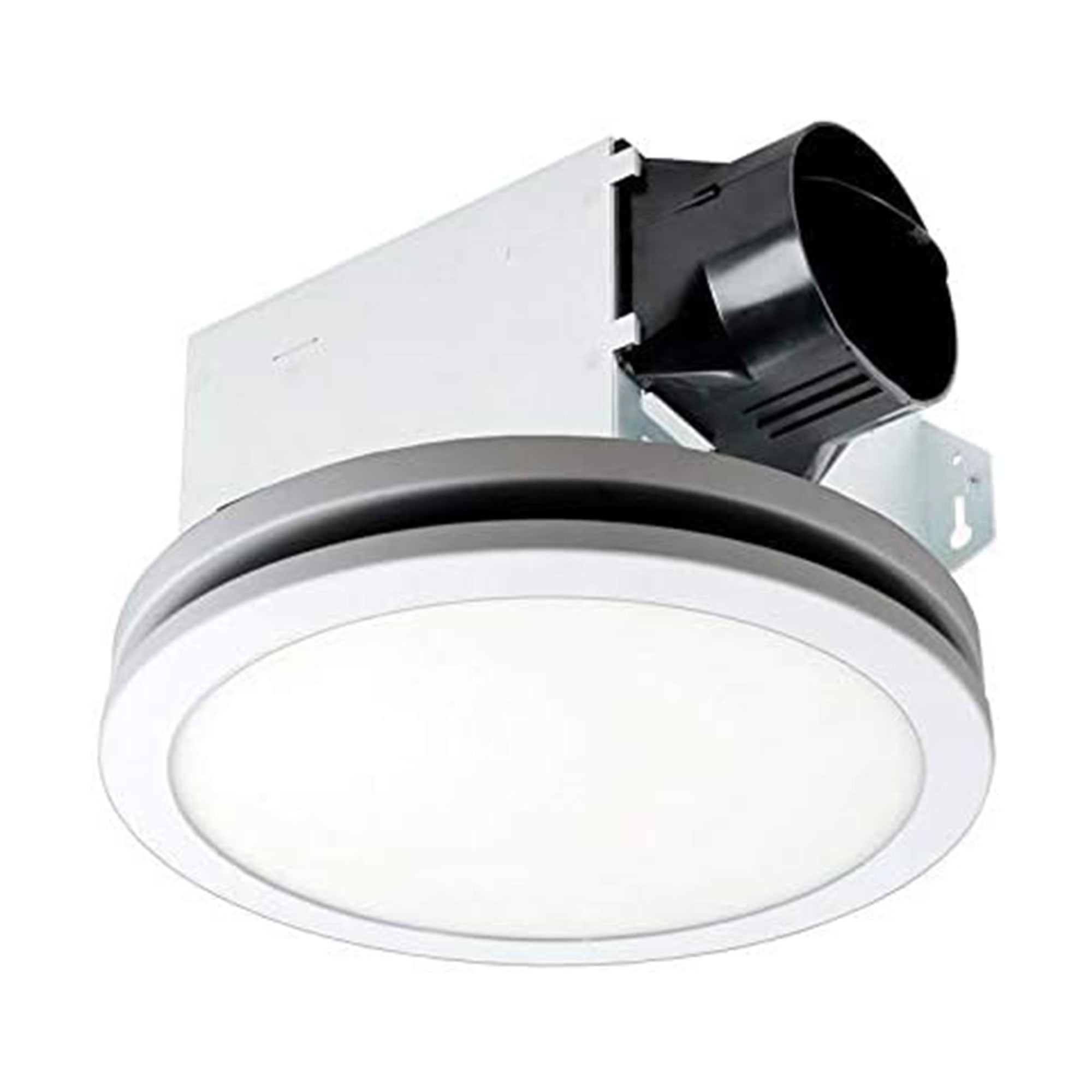 Delta Breez White LED Edge-Lit Round Exhaust Fan