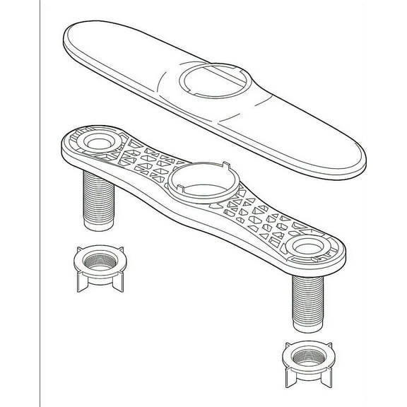 Delta Essa Escutcheon w/ Baseplate & Nuts in Matte Black
