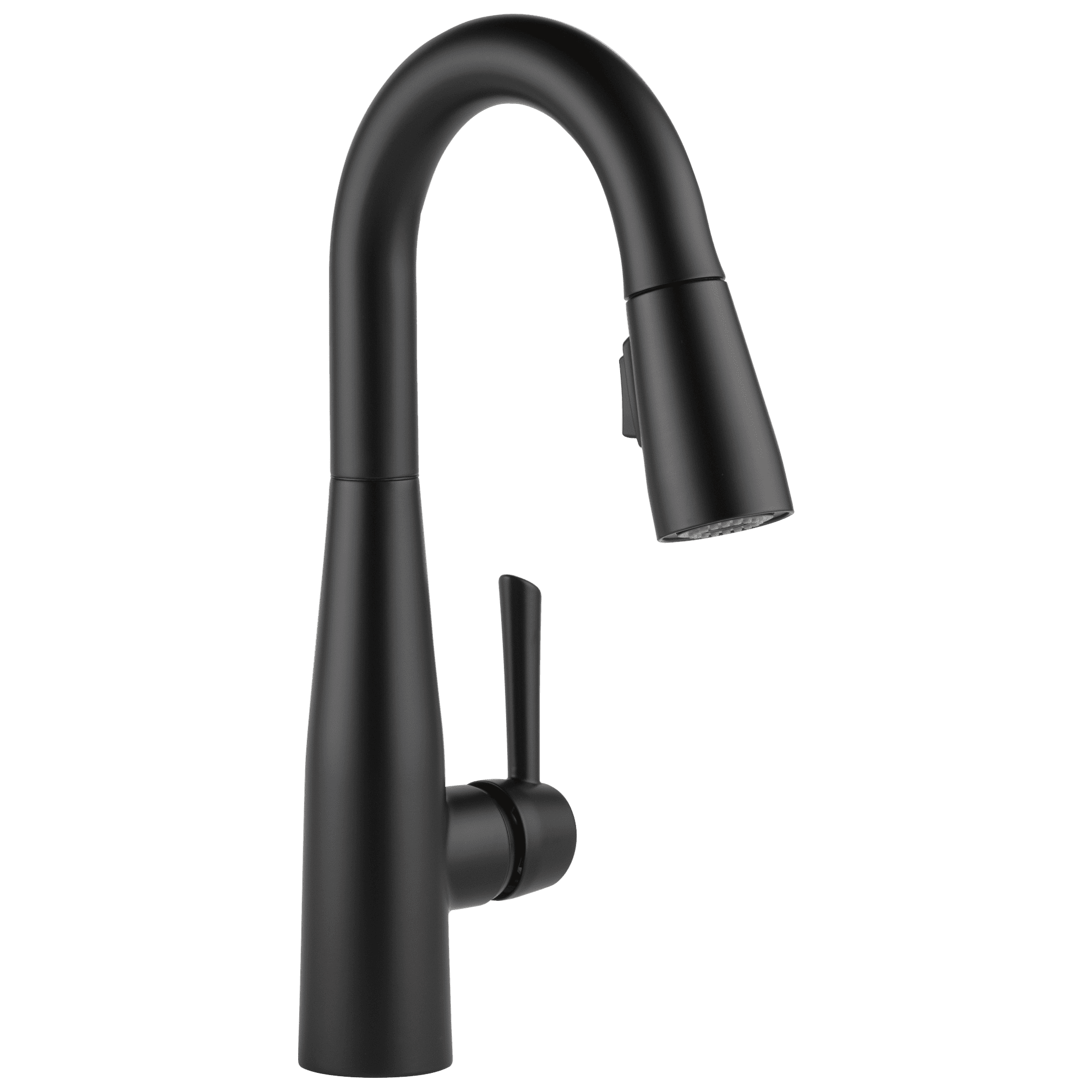 Matte Black Metal Pull-Down Sprayer Kitchen Faucet