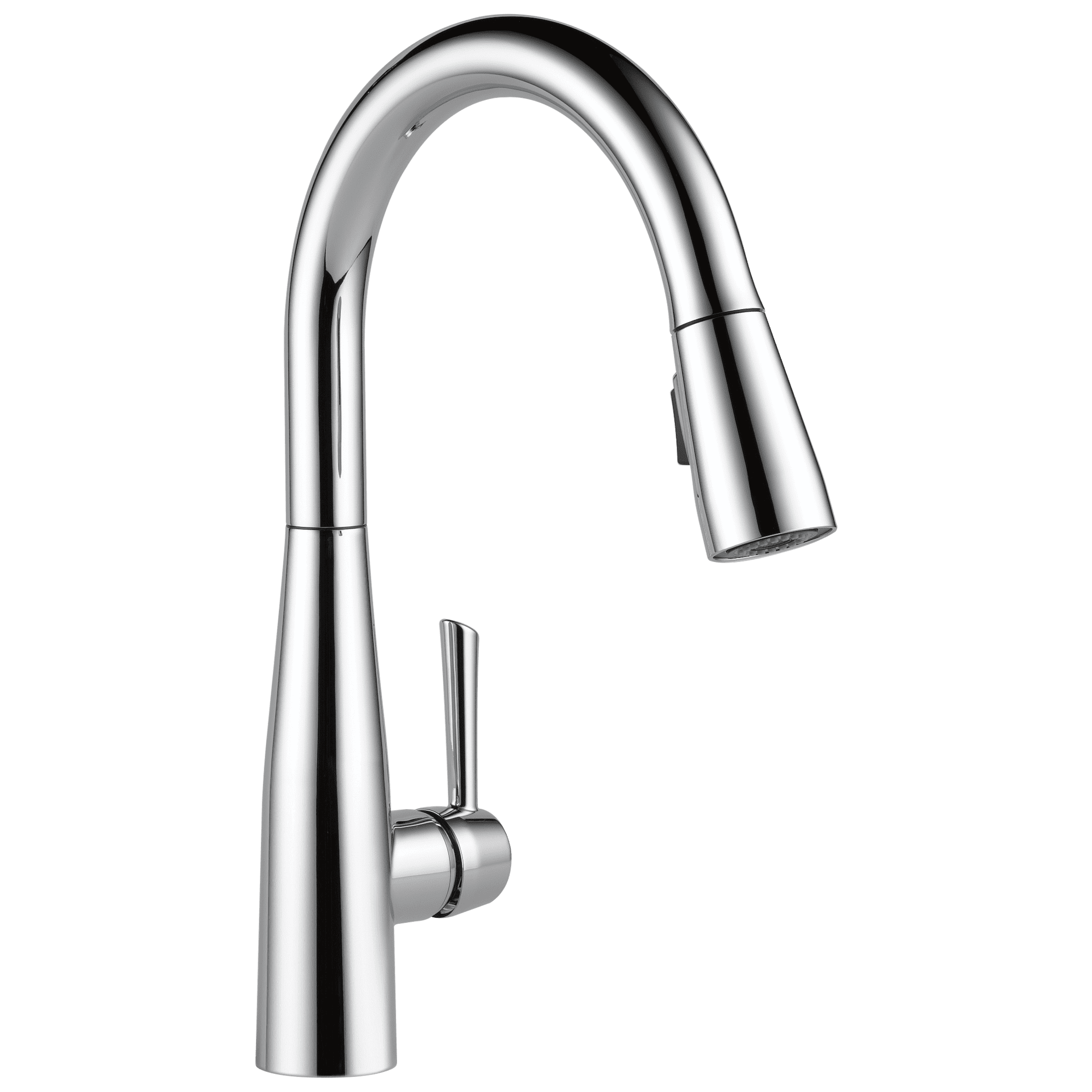 Chrome Pull-Down Single Handle Kitchen Faucet with Spray