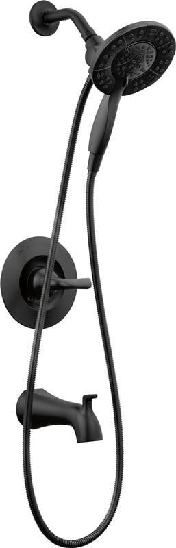 Matte Black Dual Handheld Wall Mounted Shower Faucet Set