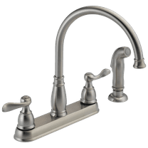 Delta Windemere Two-Handle Kitchen Faucet - 21996LF-SS - Stainless