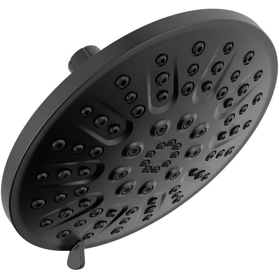 Delta Faucet 75617BL Matte Black, 4-Setting, 3.81-in, 1.75 GPM, Round High Pressure Fixed Showerhead