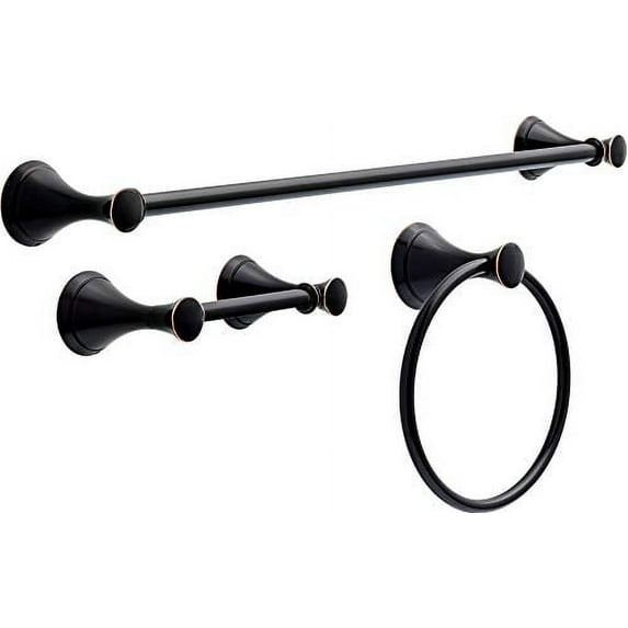 Delta Faucet CLL63-OB Carlisle 3 Piece Bath Hardware Kit, Delta Oil Rubbed Bronze