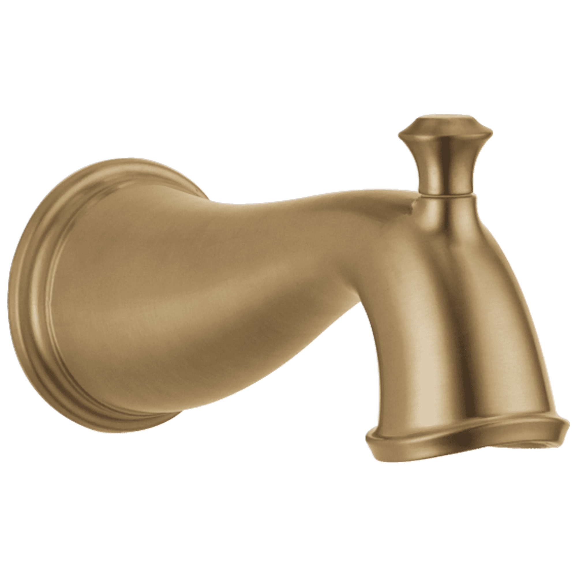 Elegant Modern Cassidy Wall-Mounted Tub Spout Trim with Diverter in Champagne Bronze
