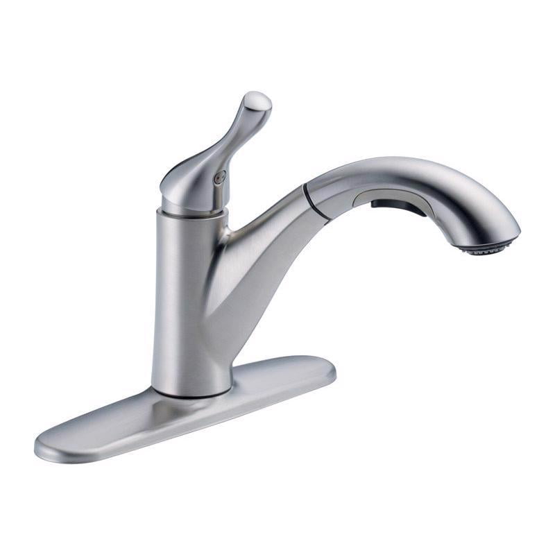 Delta Faucet Co 16953-Ss-Dst Stainless Steel 1Hand Pull-Out Kitchen ...