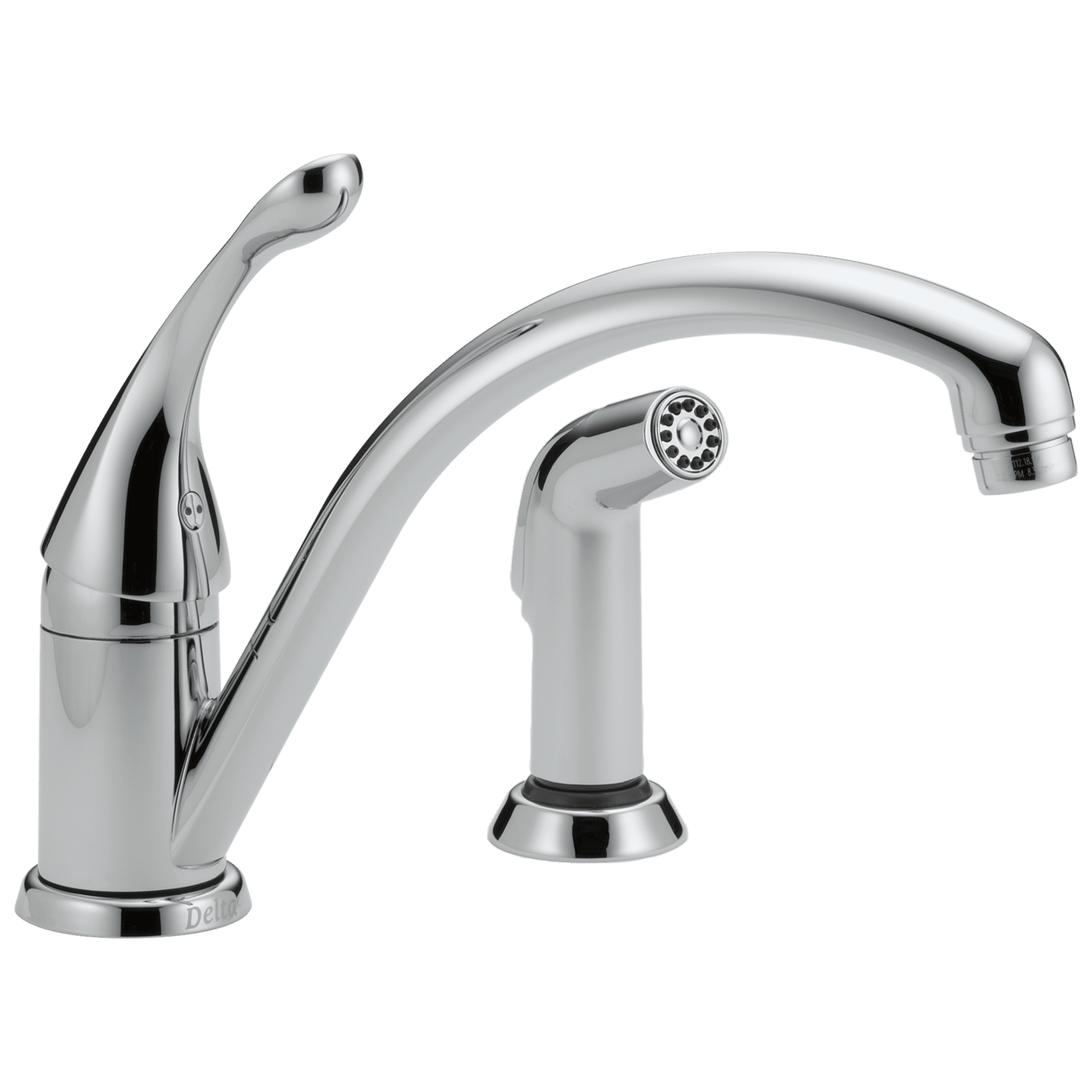 Chrome Single Handle Kitchen Faucet with Side Spray