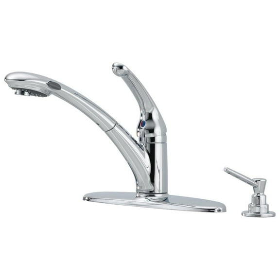 Delta Signature One Handle Chrome Pull Out Kitchen Faucet