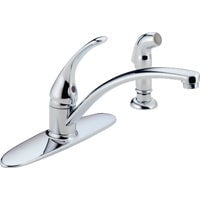 Delta Faucet Delta Foundations Single Handle Kitchen Faucet with Sprayer - Pack of 6