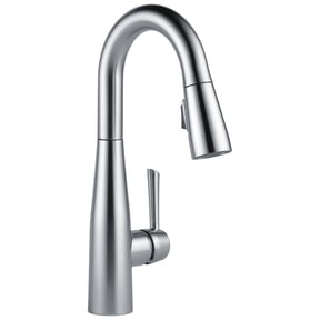 Delta Essa Single Handle Pull-Down Bar/Prep Kitchen Faucet in Arctic Stainless 9913-AR-DST
