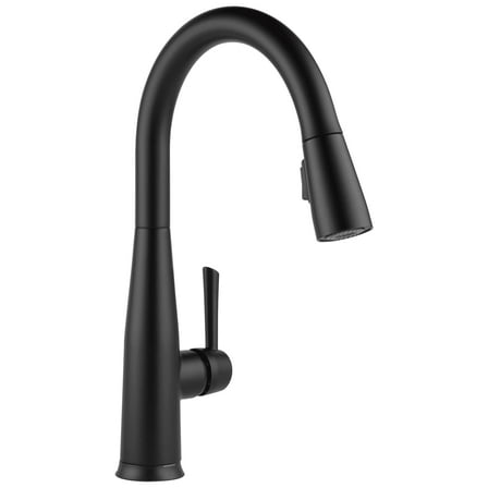 Delta 9113T-BL-DST Essa Single Handle Pull-Down Kitchen Faucet with Touch2O in Matte Black