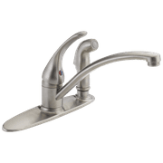 Delta Faucet Foundations® Single Handle Kitchen Faucet with Integral Spray