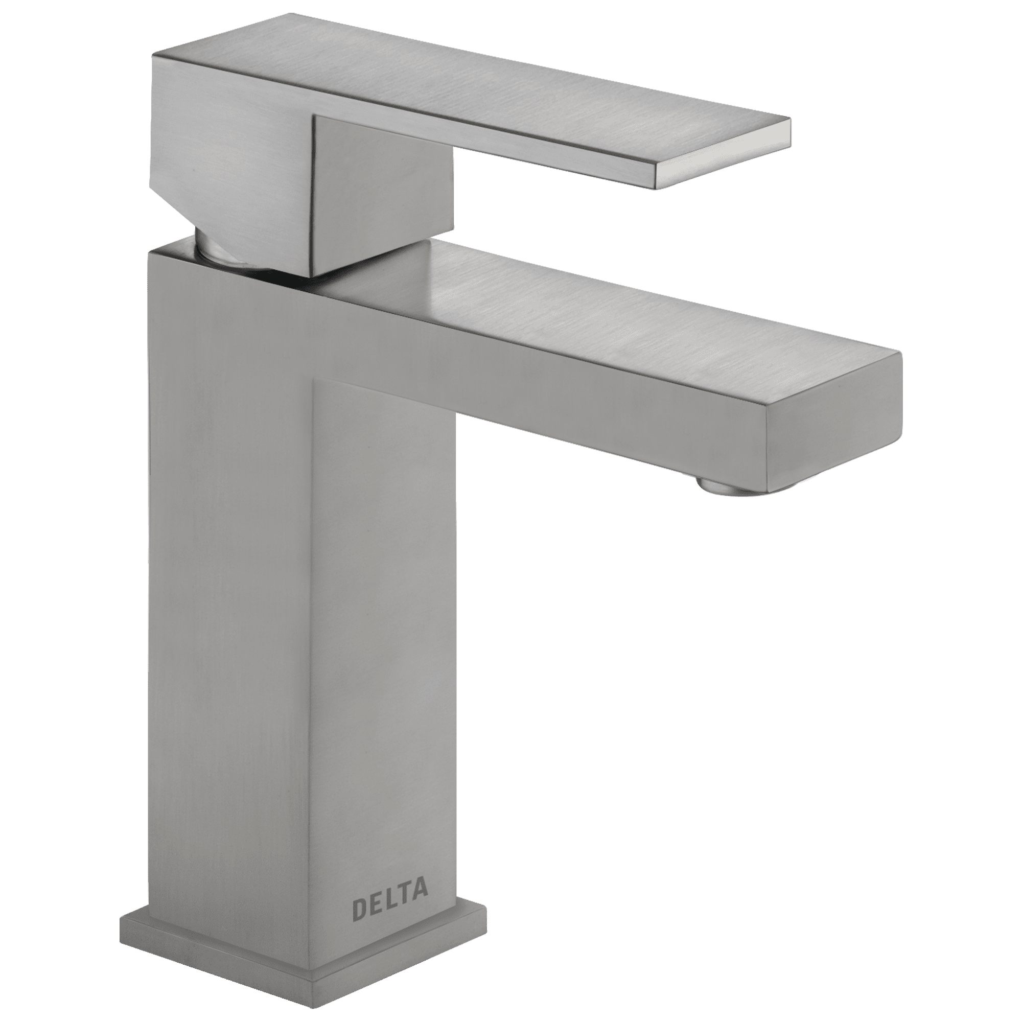 Sleek Modern Single Hole Stainless Steel Bathroom Faucet with Drain Assembly