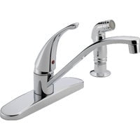 Delta Faucet Peerless Choice Single Lever Handle Kitchen Faucet with Chrome Sprayer