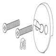 thumbnail image 1 of Delta Faucet RP31555PB Overflow Plate and Screws, Polished Brass, 1 of 3