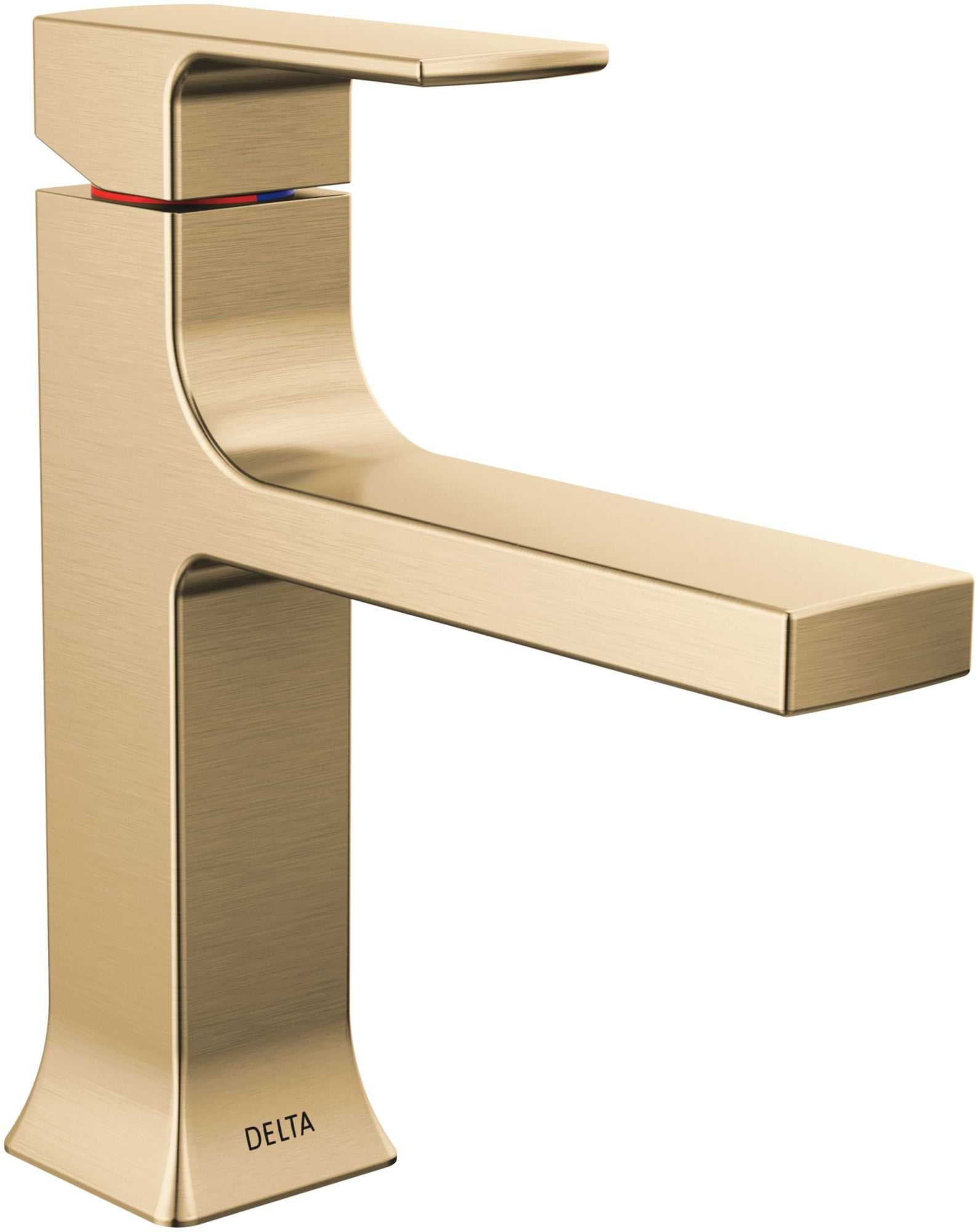 Champagne Bronze Single Handle Bathroom Faucet with Drain Assembly