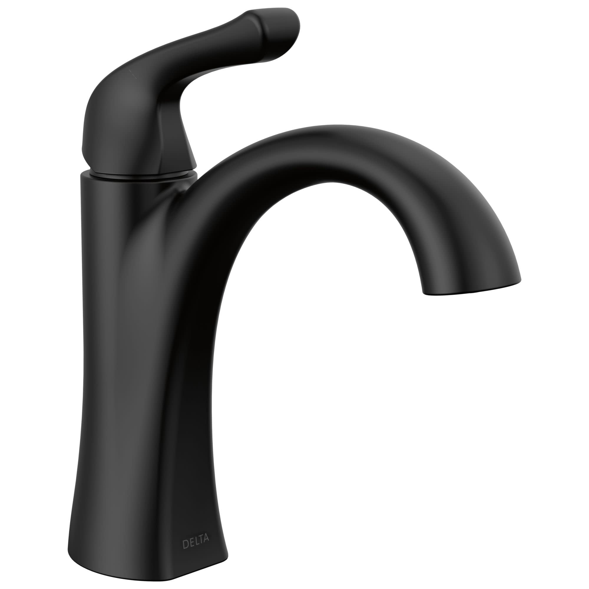 Delta Arvo Single-Handle Centerset Bathroom Faucet - 15840LF-BL - Matte Black