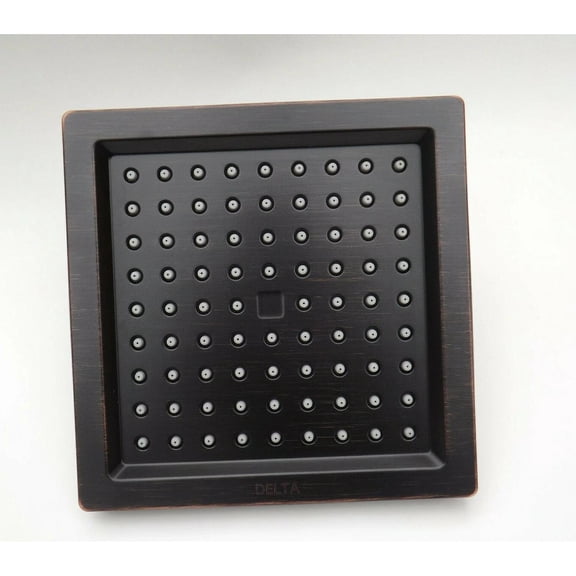 Delta Faucet Single-Spray Shower Head RP62283, Bronze, 2.0 GPM Flow Rate, Square