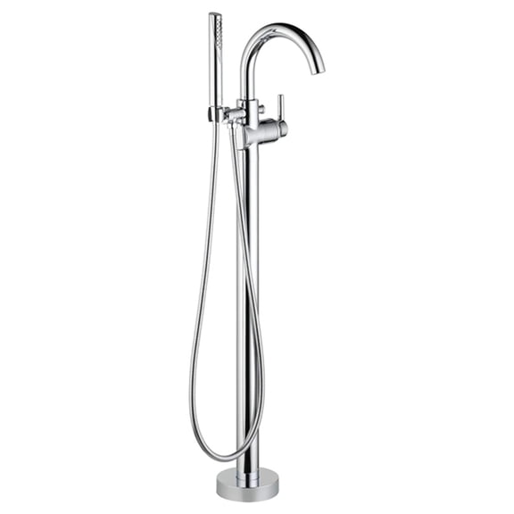Delta Faucet Trinsic Freestanding Floor-Mount Tub Filler with Handheld Shower, Chrome Finish, Model T4759-FL (Valve Sold Separately)