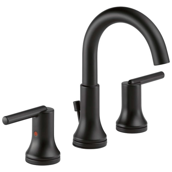 Delta Trinsic Two-Handle Widespread Bathroom Faucet - 3559-BLMPU-DST - Matte Black