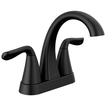 Delta Arvo Two-Handle Centerset Bathroom Faucet - 25840LF-BL - Matte Black