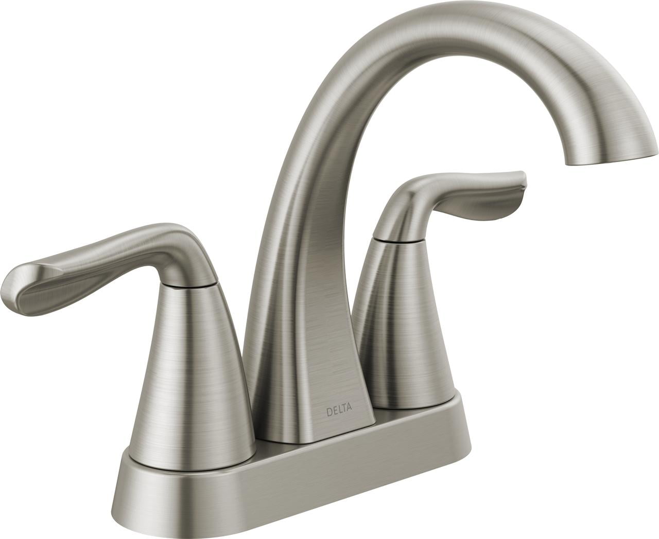 Arvo Brushed Nickel Centerset Bathroom Faucet with Drain Assembly