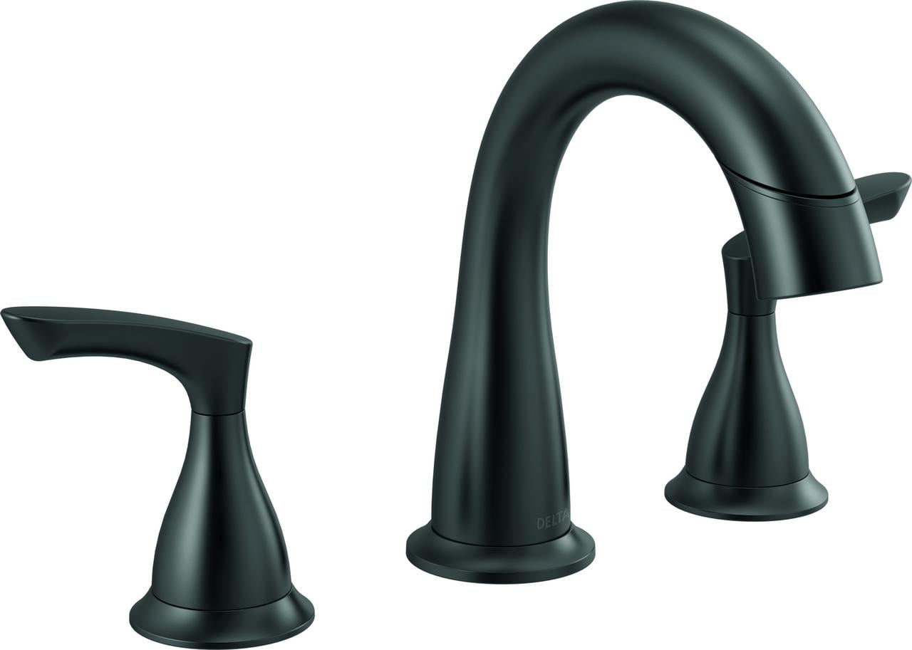 Delta 35765LF-BLPD Broadmoor Two-Handle Widespread Pulldown Bathroom Faucet in Matte Black