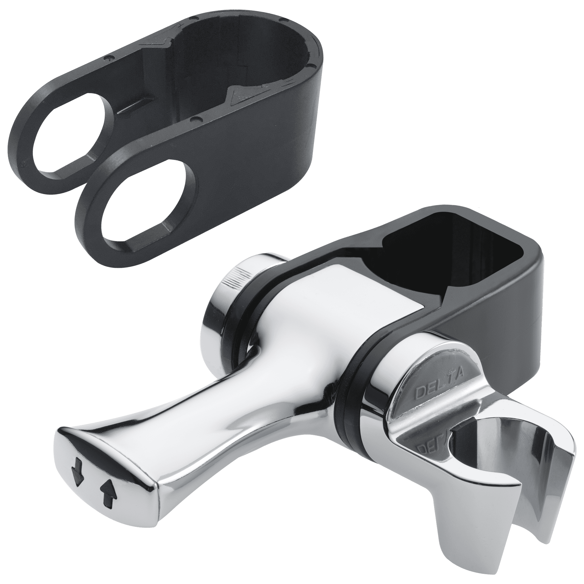 Chrome Adjustable Wall-Mounted Shower Rail Holder