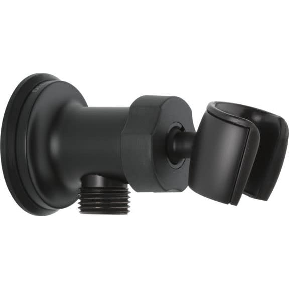 Delta Adjustable U4985-BL-PK Shower Wall Mount Elbow Matte Black