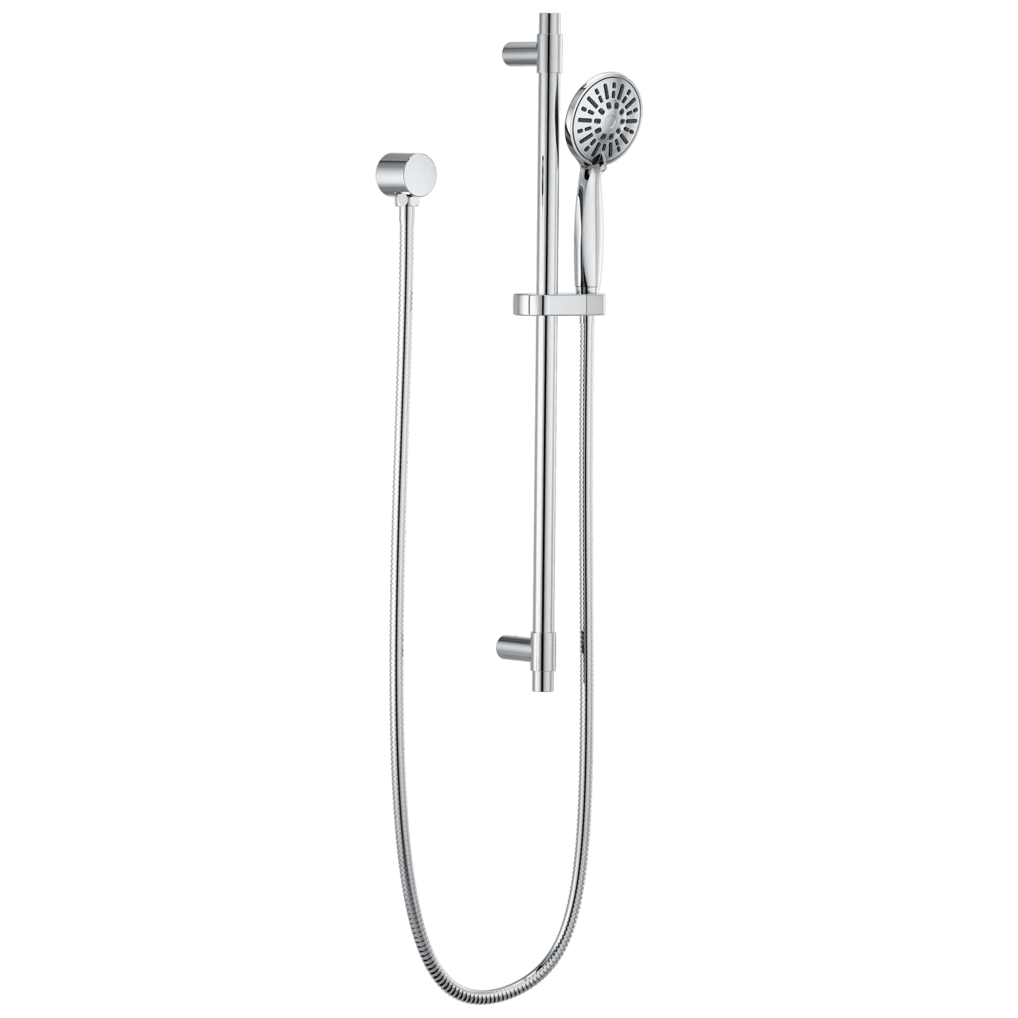 Chrome Slide Bar Handheld Shower with Hose