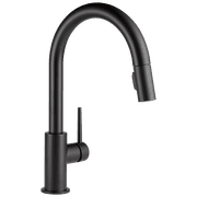 Delta Faucets Trinsic 1 Handle Kitchen Sink Faucet, Matte Black