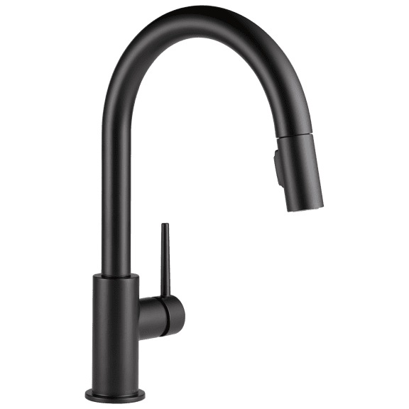 Delta Faucets Trinsic 1 Handle Kitchen Sink Faucet, Matte Black