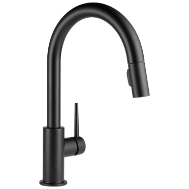 Delta Faucets Trinsic 1 Handle Kitchen Sink Faucet, Matte Black