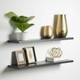 thumbnail image 1 of Delta Floating Shelves 2 Pack- Black - 36 in x 10 in x .5 in - Reforested Natural Wood Shelves, 1 of 10