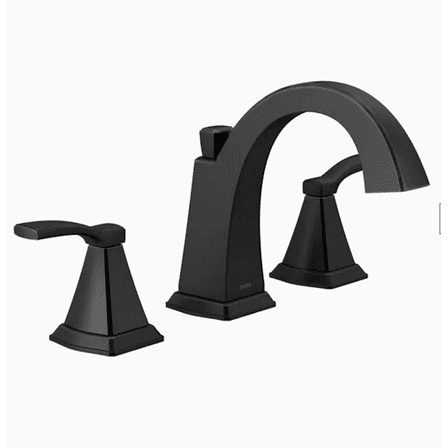 Delta 35768LF Flynn -BL 2-Handle Widespread Bathroom Sink Faucet in Matte Black