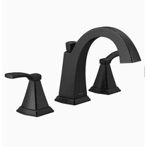 Delta 35768LF Flynn -BL 2-Handle Widespread Bathroom Sink Faucet in Matte Black