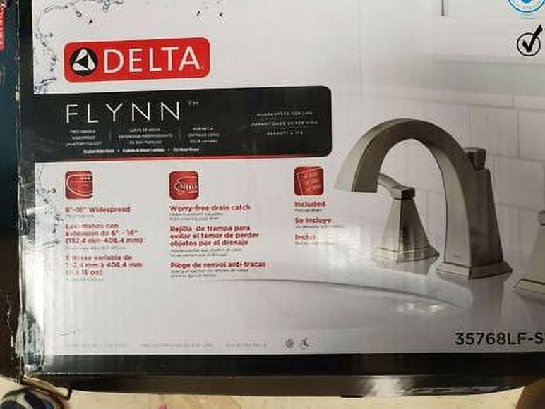 Delta Flynn Brushed Nickel 2handle Widespread Bathroom Faucet