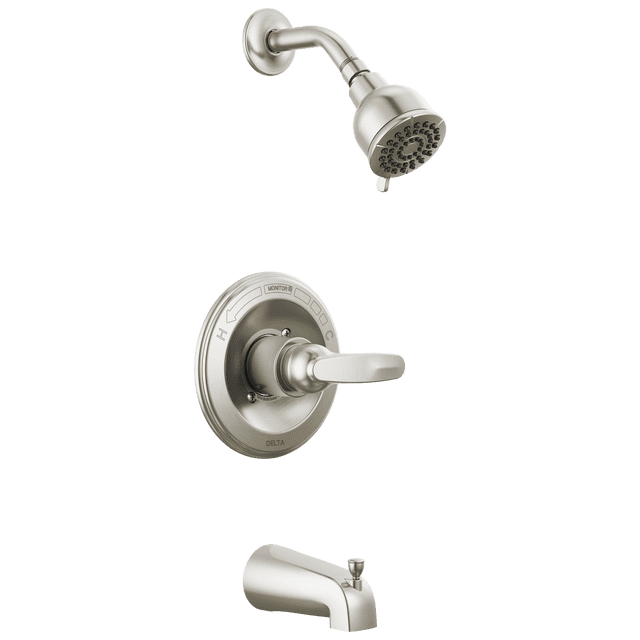 Delta Foundations BT13410-SS 1-Spray Single Handle Tub & Shower Faucet in Stainless