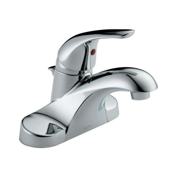 Delta Foundations Chrome Single Handle Lavatory Pop-Up Faucet 4 in.
