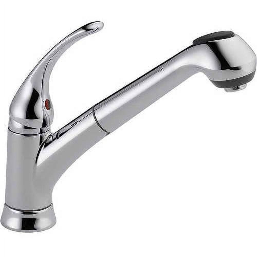 Chrome Pull-Out Single Handle Kitchen Faucet with Zinc Body