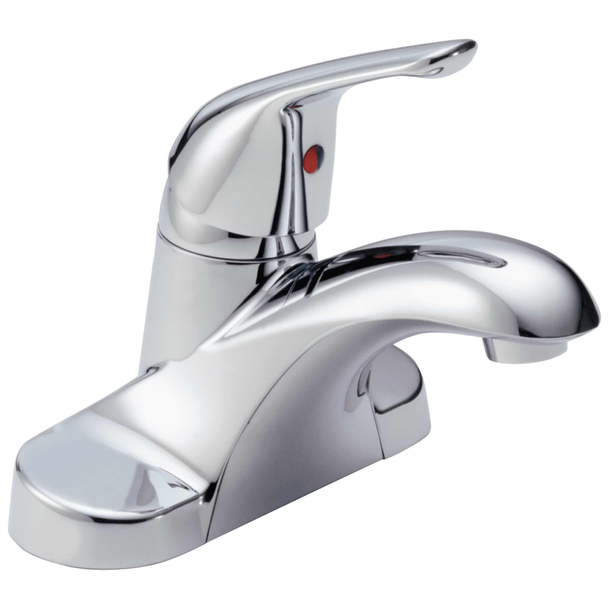 Modern Chrome Centerset 7'' Brass Bathroom Faucet with Single Handle