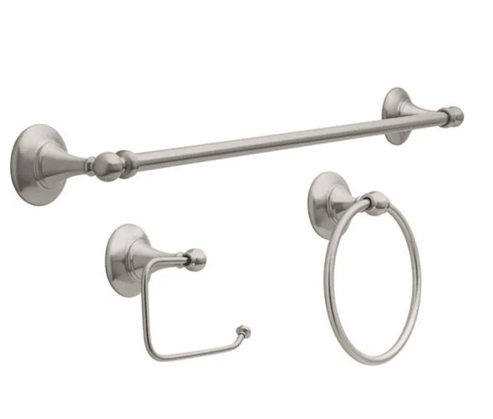 Greenwich II Brushed Nickel 3-Piece Bathroom Hardware Set