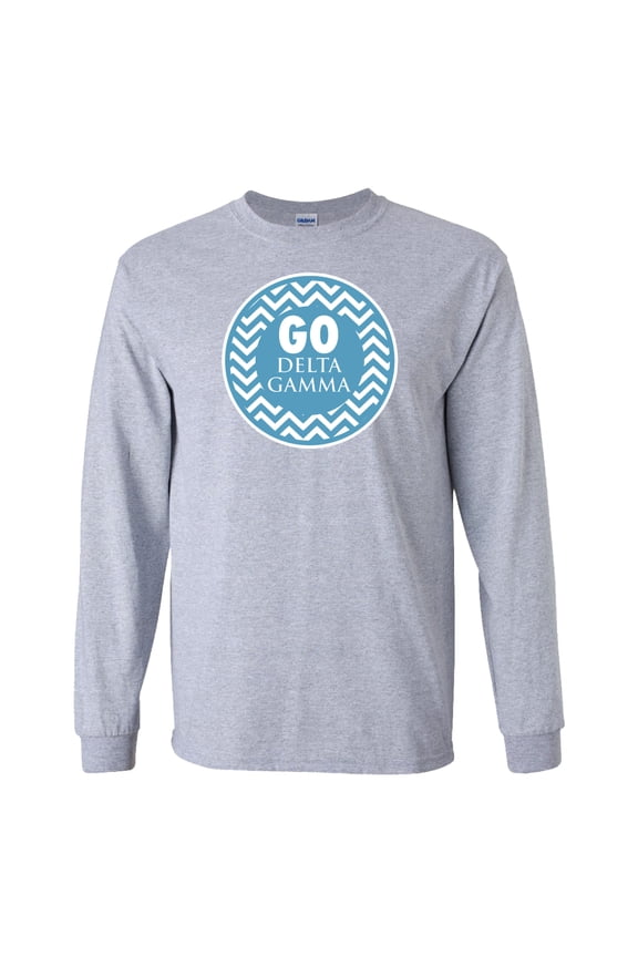 Delta Gamma "Go Delta Gamma" Long Sleeve T-Shirt – Sports Gray