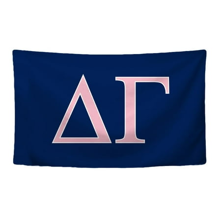 Delta Gamma Sorority Greek Letters Flag, Two-Color Design, Delta Gamma Flag