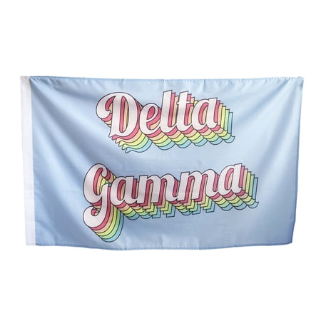 Sorority Shop Delta Gamma - Sorority Name Flag (Retro Design)