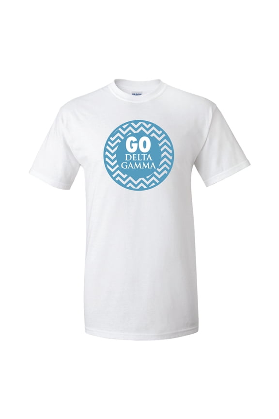 Gamma Standard T-Shirt - Chevron Stripes Design – White,