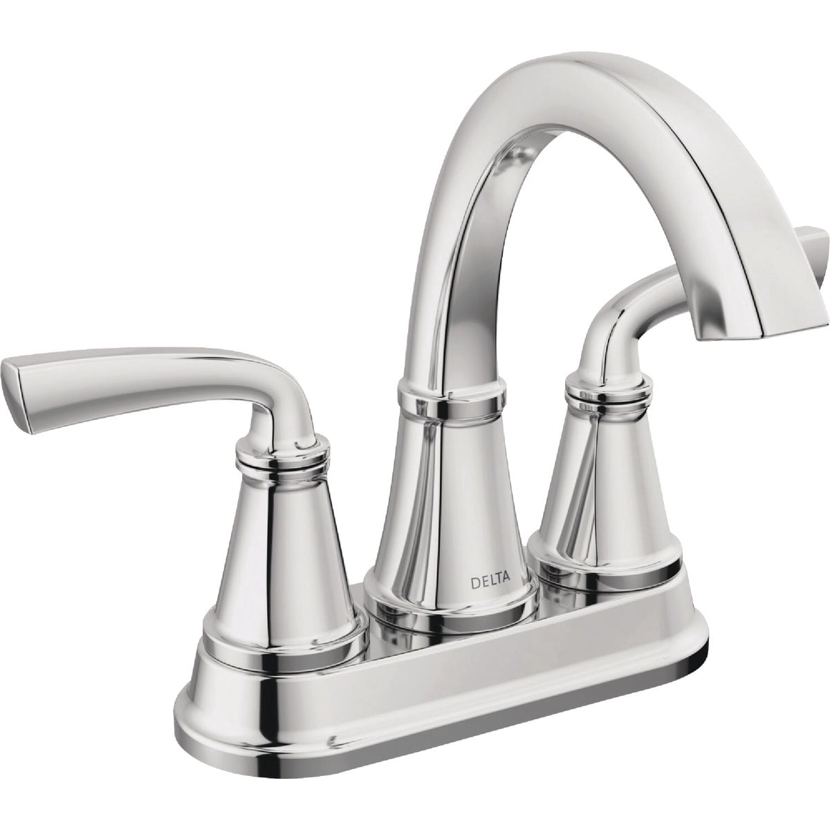 Delta Geist Bathroom Sink Faucet - Chrome, 4 In. Centerset, 2-Handle Lever