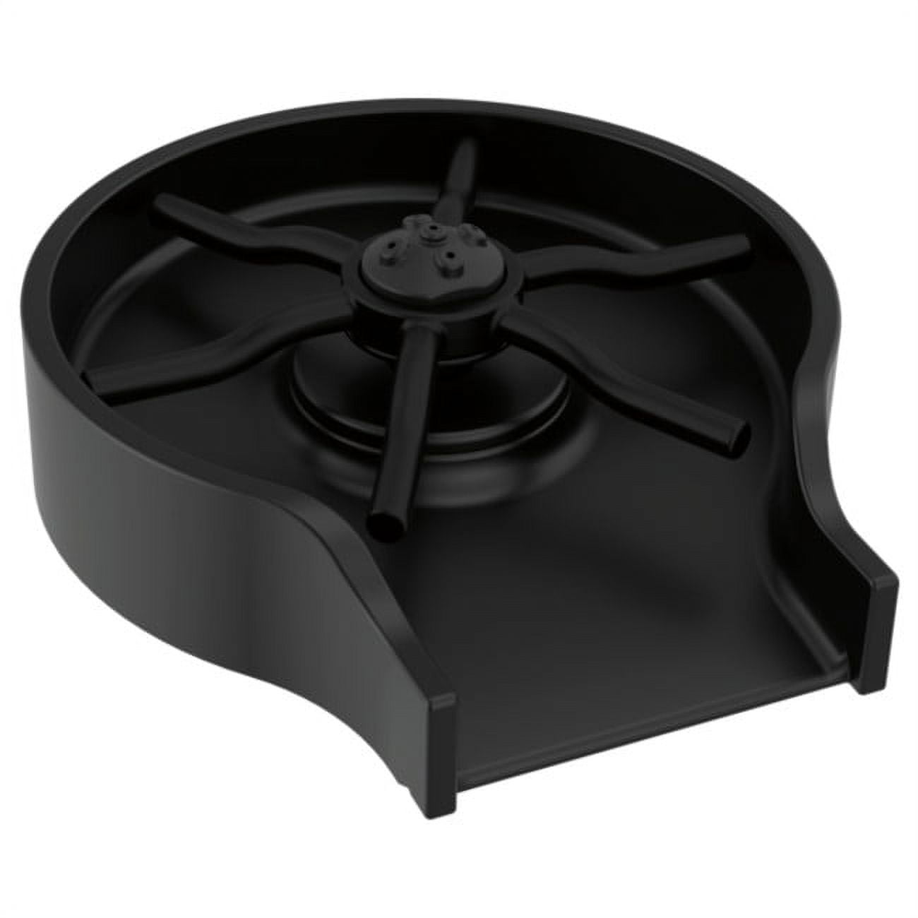 Matte Black Stainless Steel Glass Rinser with Pull-out Spray