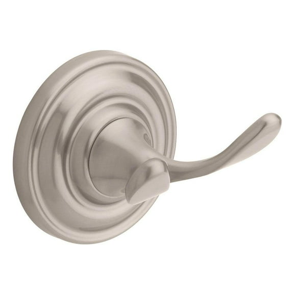 Delta Greenwich Double Towel Hook in SpotShield Brushed Nickel 138277 - New